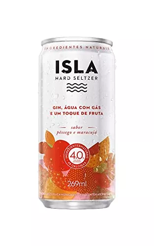 Isla Hard Seltzer Pêssego E Maracujá, Lata 269ml
